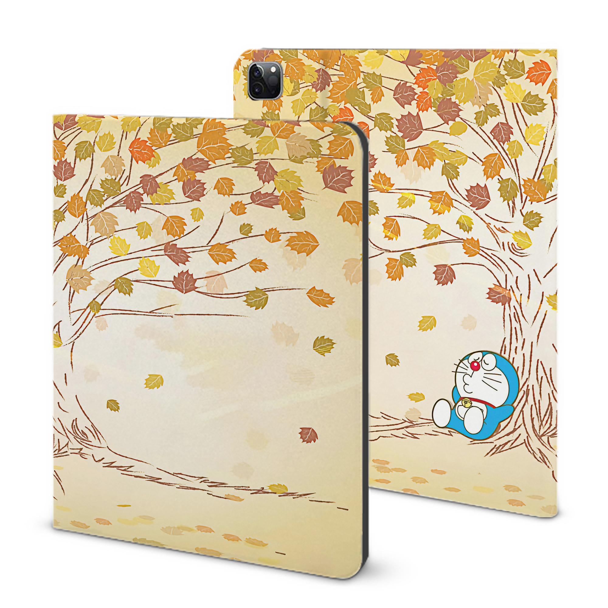 （画像用） ドラえもん Doraemon IPad ケース ブック型 PUレザー TPU 耐衝撃 軽量 薄型 ペン収納なし 全面保護 IPad 各モデル対応